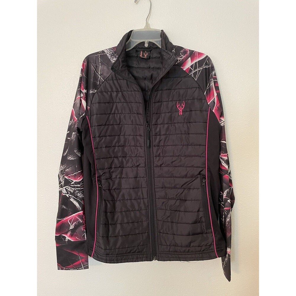 Huntworth Women's Pink/Black Camo Jacket Size Large